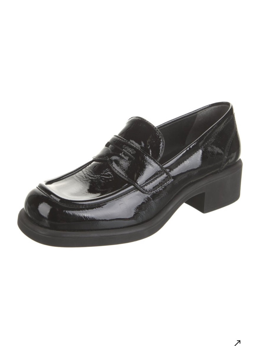 Miu Miu Patent Leather Square Toe Loafer Size 38